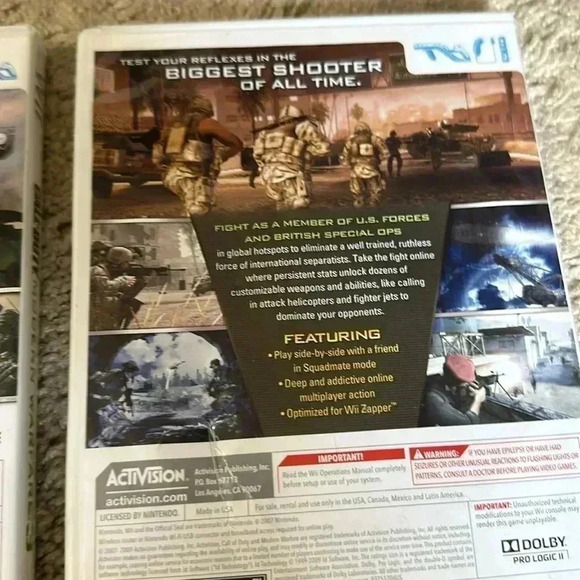 Wii call of duty games MW3 & Modern Warfare video games - Picture 4 of 5